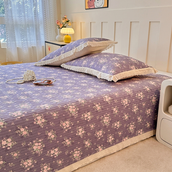 91家纺网 家纺一手货源 找家纺 （总）岚吉家纺 2025新款云朵棉床盖三件套