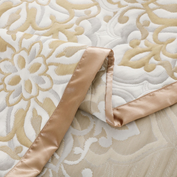 91家纺网 家纺一手货源 找家纺 典曼家纺 2025新款北欧风针织棉床盖三件套床盖 塞洛华庭