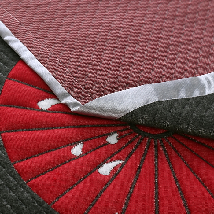 91家纺网 家纺一手货源 找家纺 典曼家纺 2025新款北欧风针织棉床盖三件套床盖 伞上生花