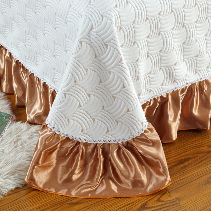 91家纺网 家纺一手货源 找家纺 典曼家纺 2025新款北欧风针织棉床盖三件套床盖 赫兹-白