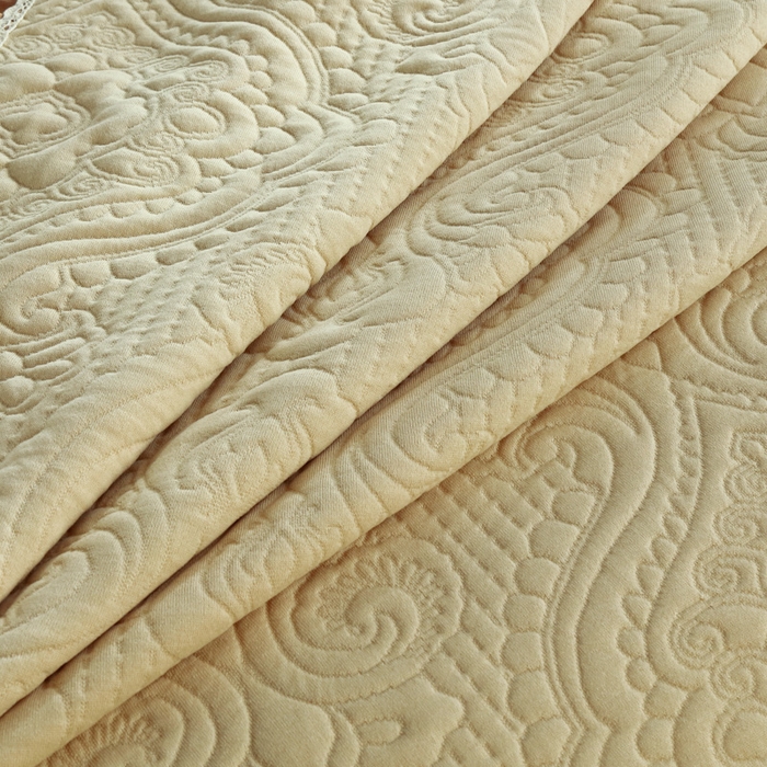 91家纺网 家纺一手货源 找家纺 典曼家纺 2025新款北欧风针织棉床盖三件套床盖 罗衾-黄