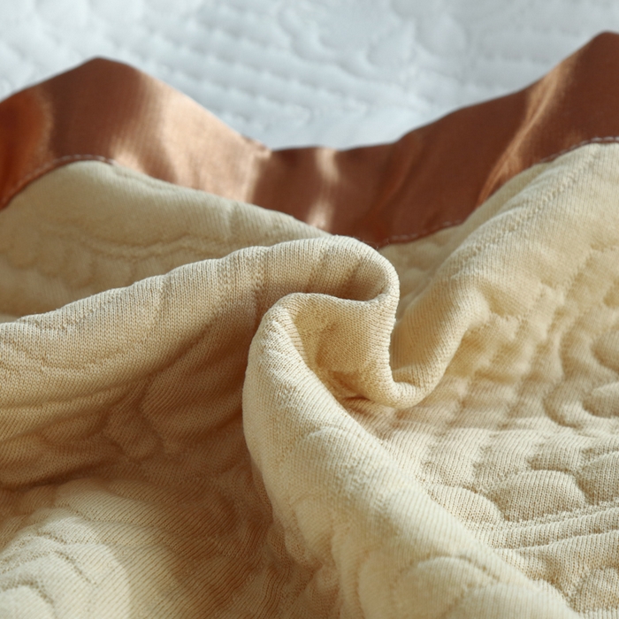 91家纺网 家纺一手货源 找家纺 典曼家纺 2025新款北欧风针织棉床盖三件套床盖 罗衾-黄