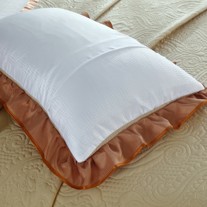 91家纺网 家纺一手货源 找家纺 典曼家纺 2025新款北欧风针织棉床盖三件套床盖 罗衾-黄