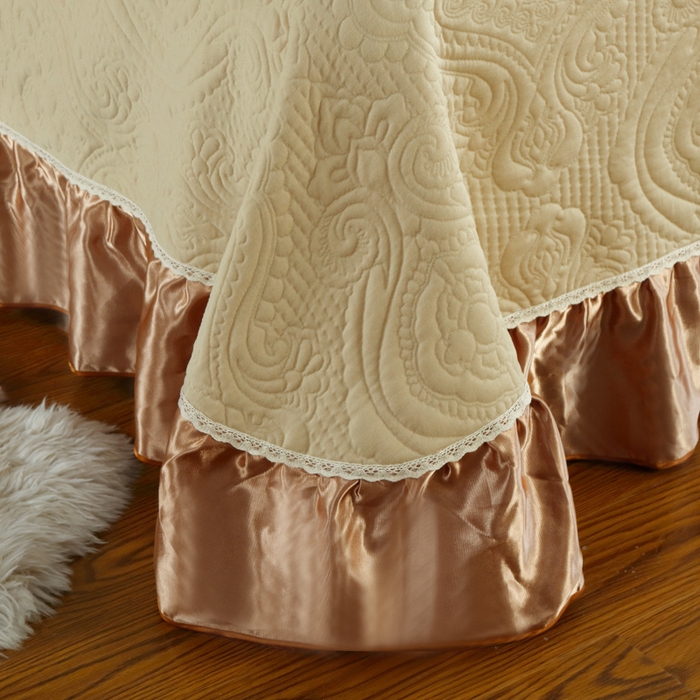 91家纺网 家纺一手货源 找家纺 典曼家纺 2025新款北欧风针织棉床盖三件套床盖 罗衾-黄