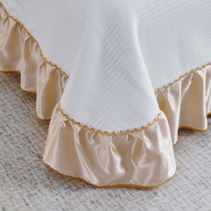 91家纺网 家纺一手货源 找家纺 典曼家纺 2025新款北欧风针织棉床盖三件套床盖 香格里拉