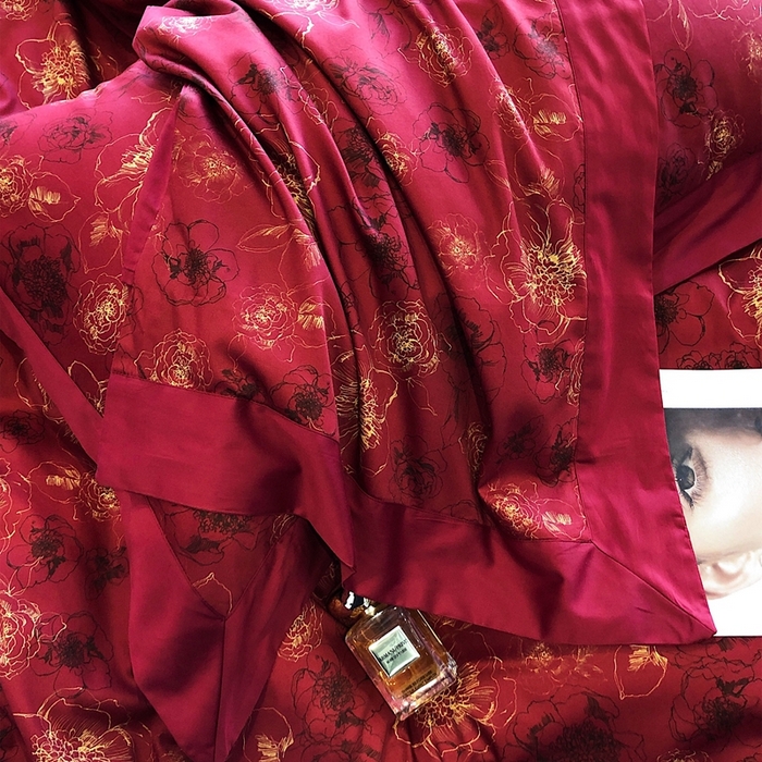 91家纺网 家纺一手货源 找家纺 （总）初拾 2023新款100支澳棉数码印花简约婚庆四件套