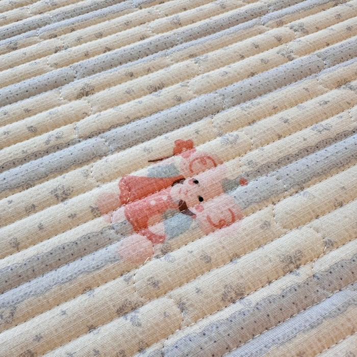 91家纺网 家纺一手货源 找家纺 岚吉家纺 2026新款云朵棉床盖三件套 快乐小象