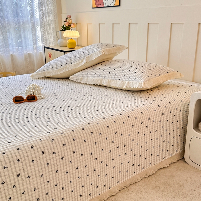 岚吉家纺 2026新款云朵棉床盖三件套 时光里