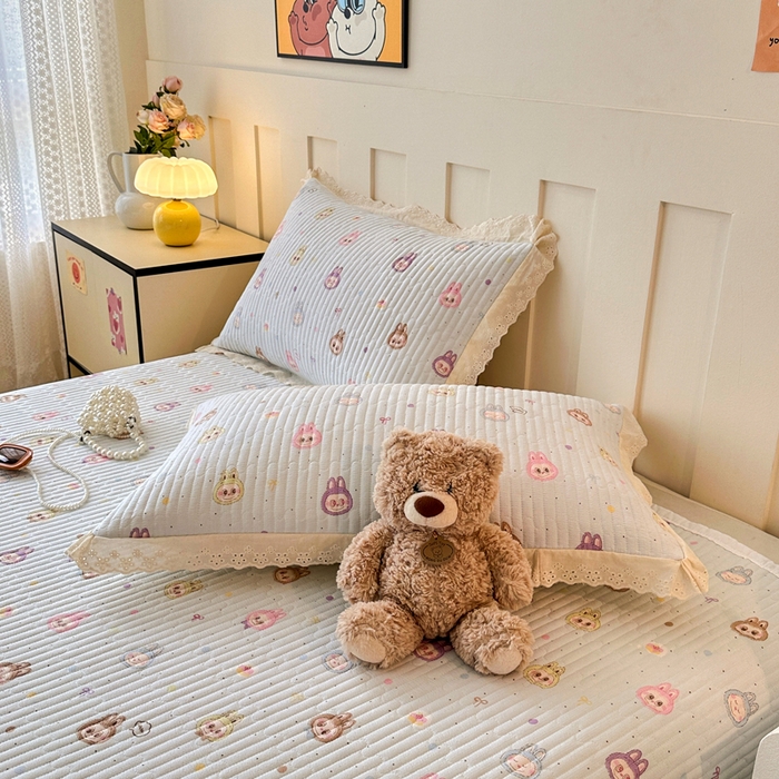 91家纺网 家纺一手货源 找家纺 岚吉家纺 2026新款云朵棉床盖三件套 阿布布