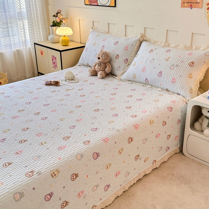 91家纺网 家纺一手货源 找家纺 岚吉家纺 2026新款云朵棉床盖三件套 阿布布