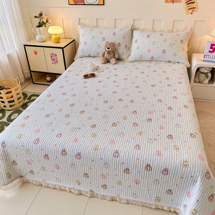 91家纺网 家纺一手货源 找家纺 岚吉家纺 2026新款云朵棉床盖三件套 阿布布