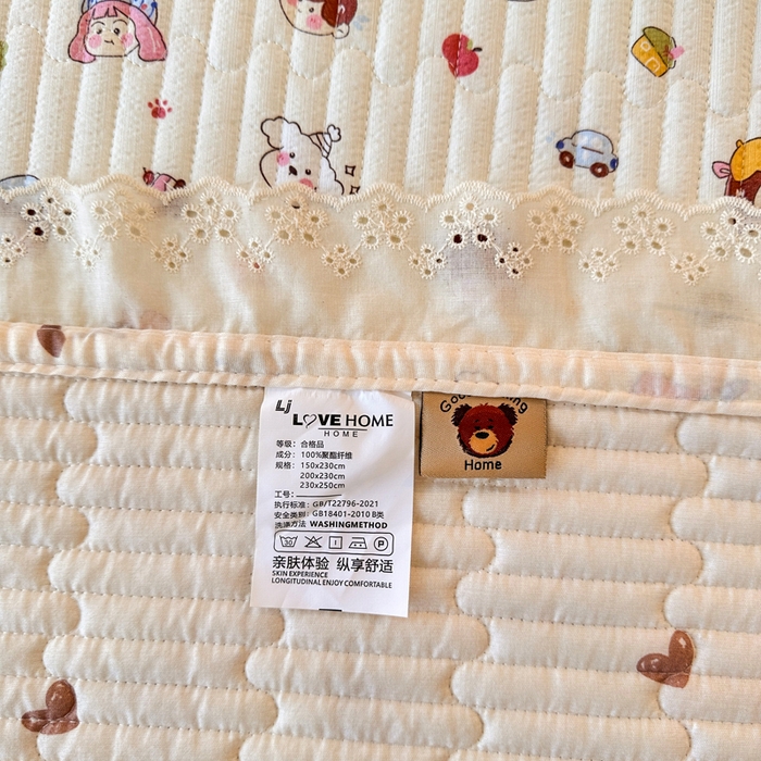 91家纺网 家纺一手货源 找家纺 岚吉家纺 2026新款云朵棉床盖三件套 小呆呆