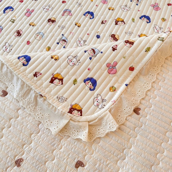 91家纺网 家纺一手货源 找家纺 岚吉家纺 2026新款云朵棉床盖三件套 小呆呆