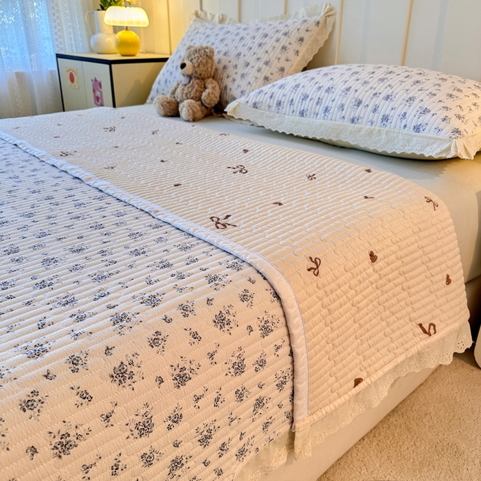 91家纺网 家纺一手货源 找家纺 岚吉家纺 2026新款云朵棉床盖三件套 幽兰