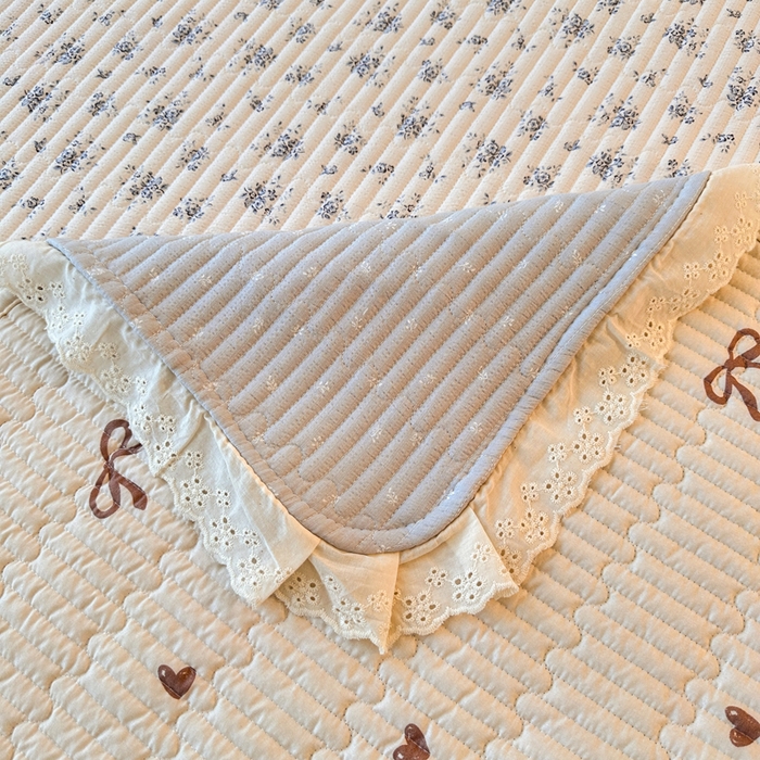 91家纺网 家纺一手货源 找家纺 岚吉家纺 2026新款云朵棉床盖三件套 幽兰