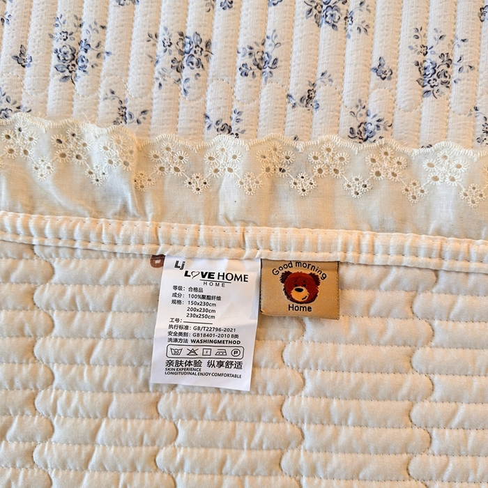 91家纺网 家纺一手货源 找家纺 岚吉家纺 2026新款云朵棉床盖三件套 幽兰