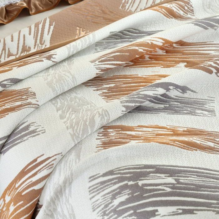 91家纺网 家纺一手货源 找家纺 典曼家纺 2025新款北欧风针织棉床盖三件套床盖 炫彩