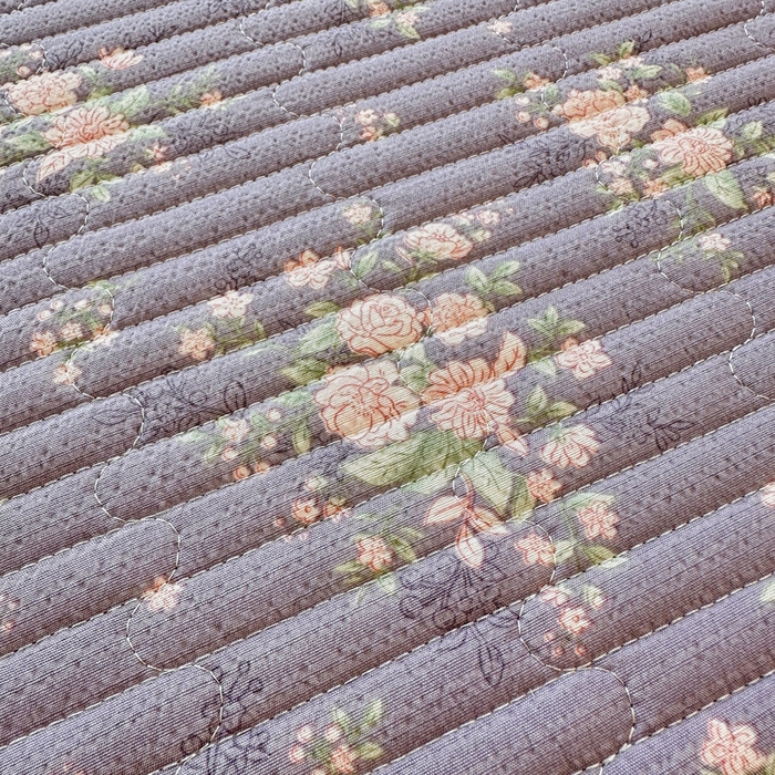 91家纺网 家纺一手货源 找家纺 岚吉家纺 2026新款云朵棉床盖三件套 紫苏