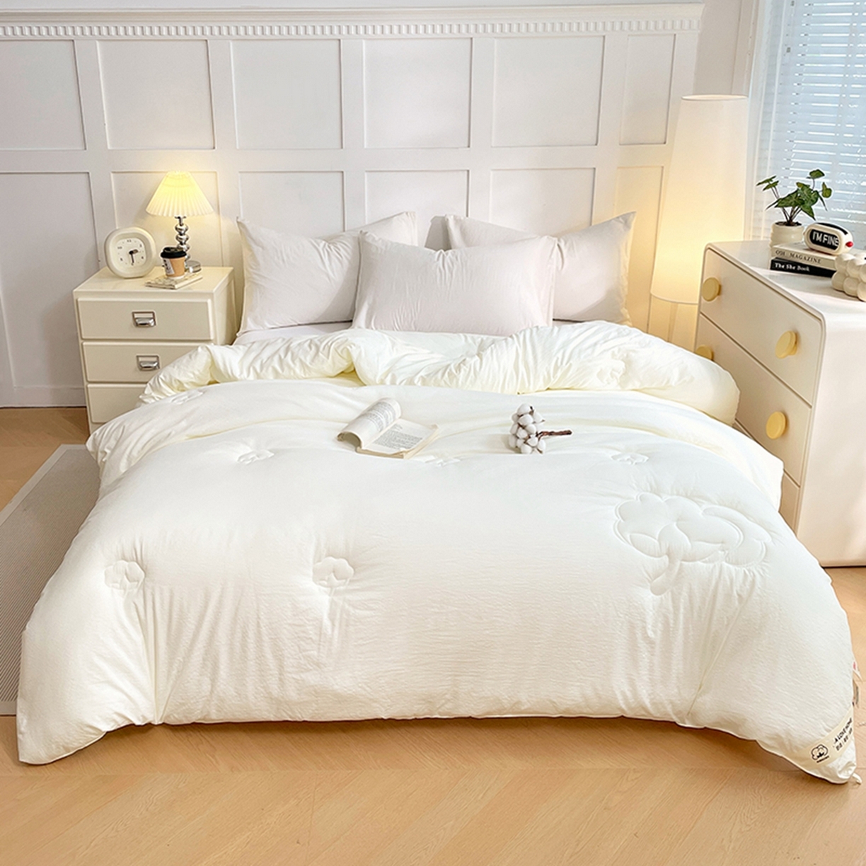 91家纺网 家纺一手货源 找家纺 （总）VIP被业 2025新款水洗棉皱皱纱新疆棉冬被被芯