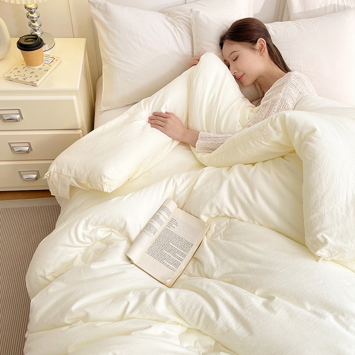 91家纺网 家纺一手货源 找家纺 （总）VIP被业 2025新款水洗棉皱皱纱新疆棉冬被被芯