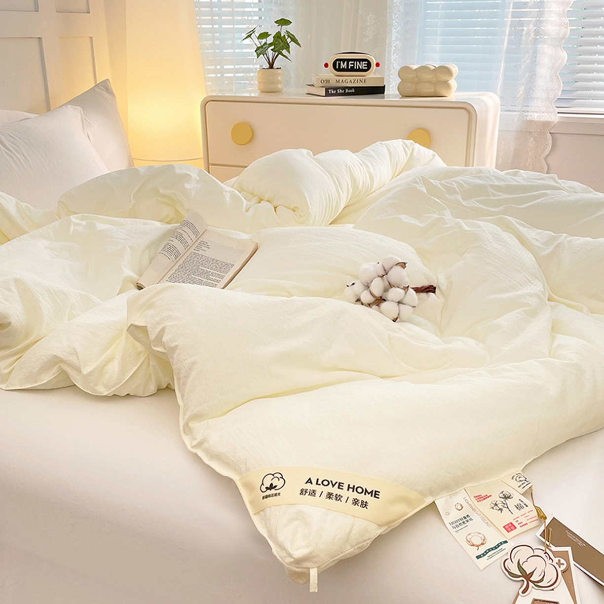 91家纺网 家纺一手货源 找家纺 （总）VIP被业 2025新款水洗棉皱皱纱新疆棉冬被被芯