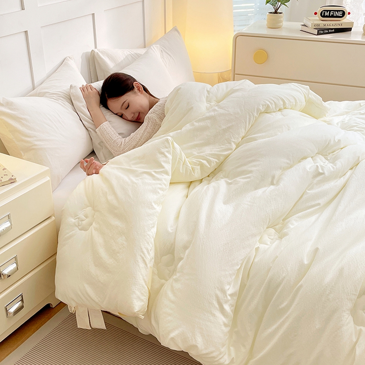 91家纺网 家纺一手货源 找家纺 （总）VIP被业 2025新款水洗棉皱皱纱新疆棉冬被被芯