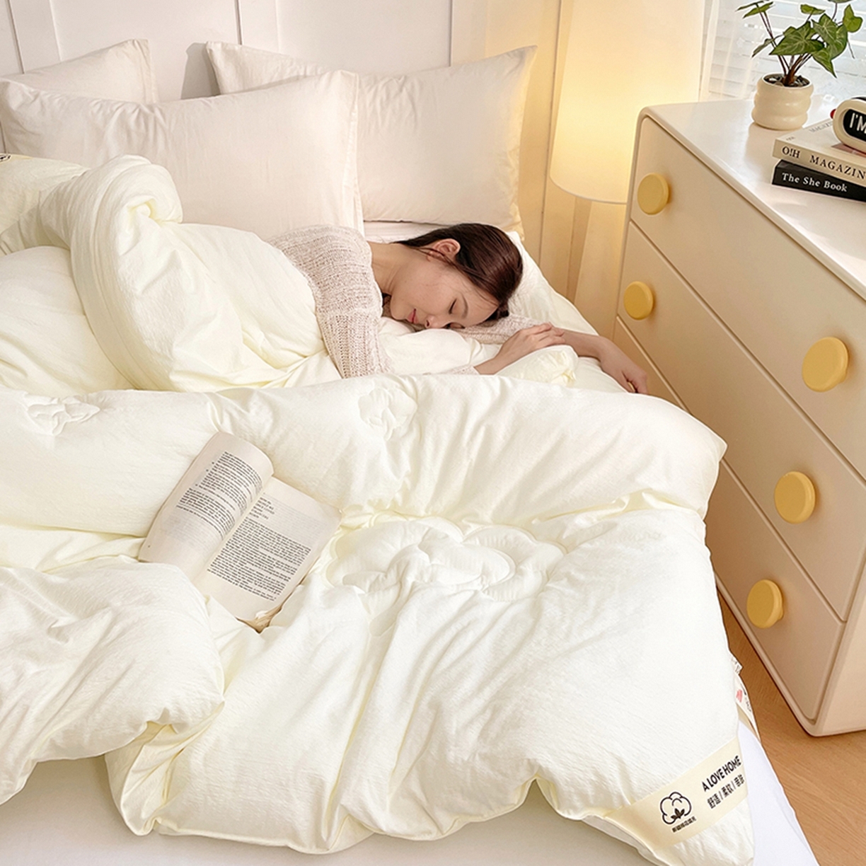 91家纺网 家纺一手货源 找家纺 （总）VIP被业 2025新款水洗棉皱皱纱新疆棉冬被被芯