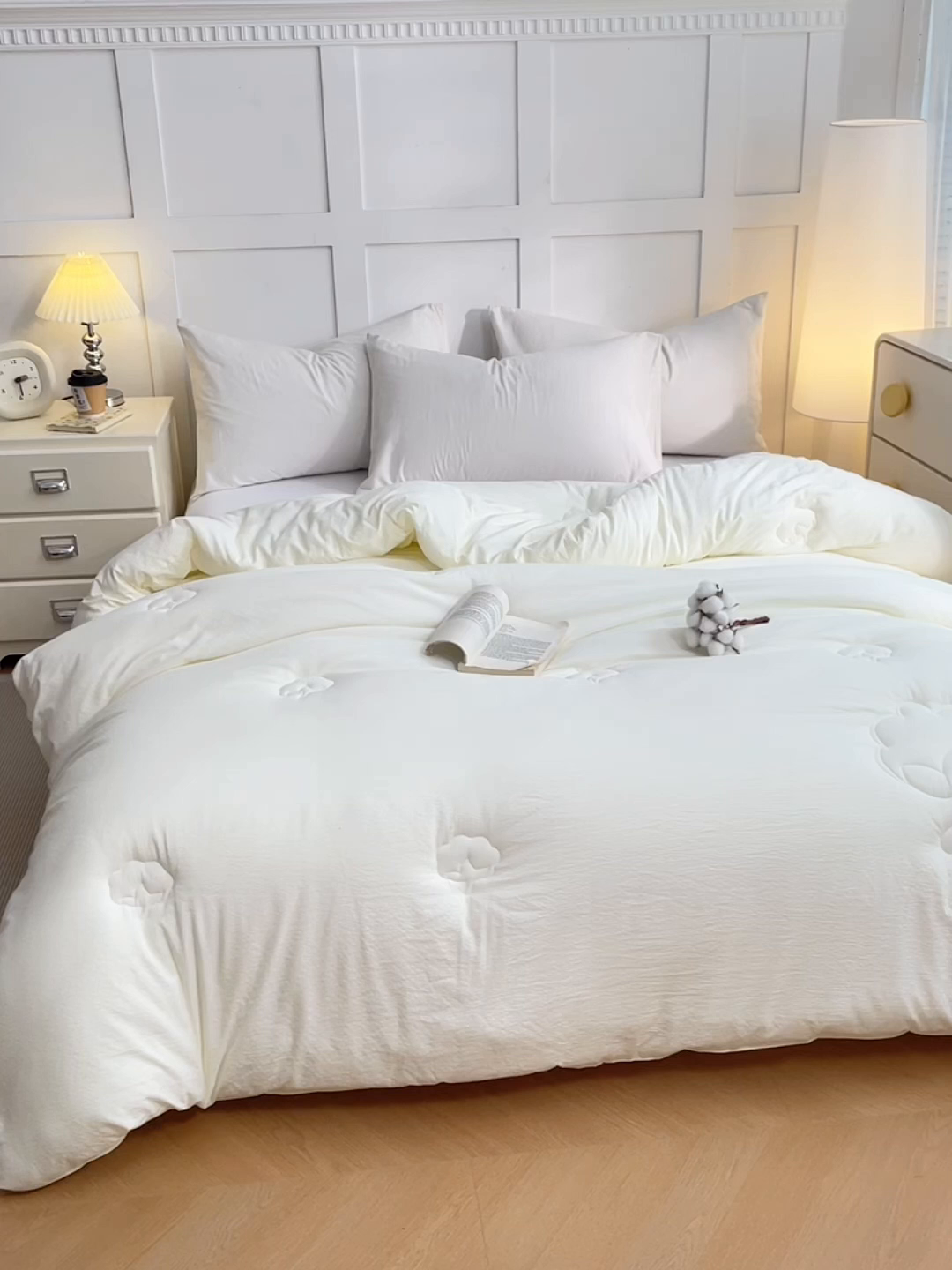 91家纺网 家纺一手货源 找家纺 （总）VIP被业 2025新款水洗棉皱皱纱新疆棉冬被被芯