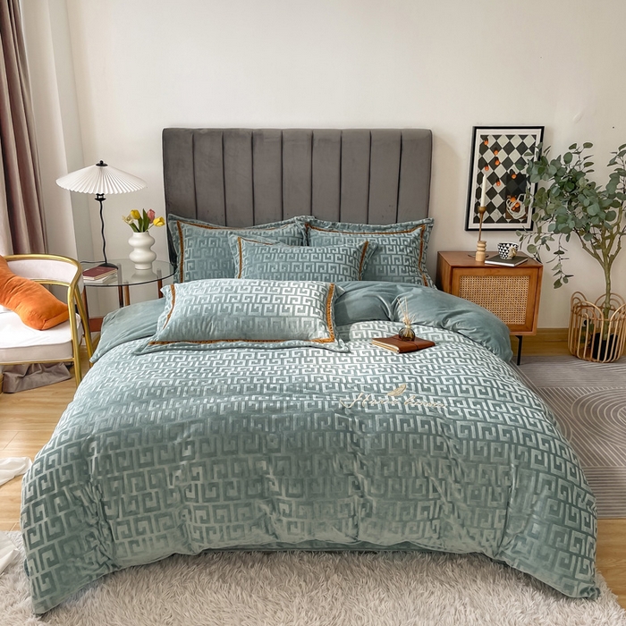 91家纺网 家纺一手货源 找家纺 (总）奥裕2025新款A类婴儿绒牛奶绒四件套梵高系列