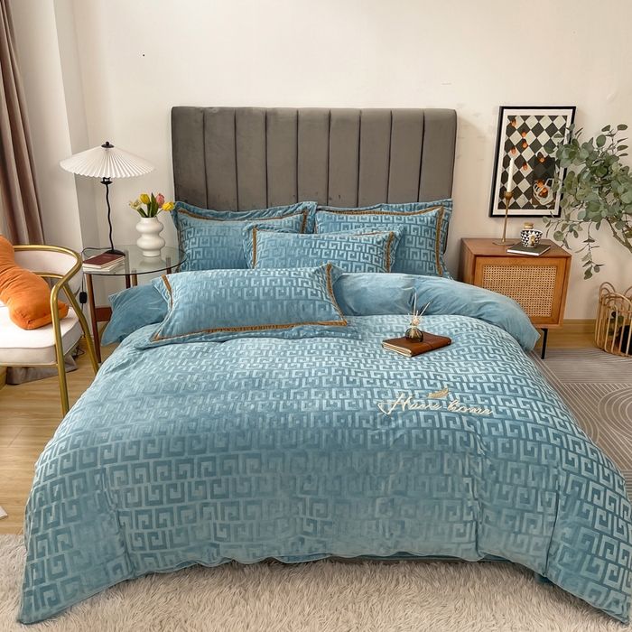 91家纺网 家纺一手货源 找家纺 (总）奥裕2025新款A类婴儿绒牛奶绒四件套梵高系列