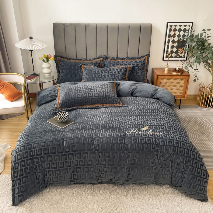 91家纺网 家纺一手货源 找家纺 (总）奥裕2025新款A类婴儿绒牛奶绒四件套梵高系列