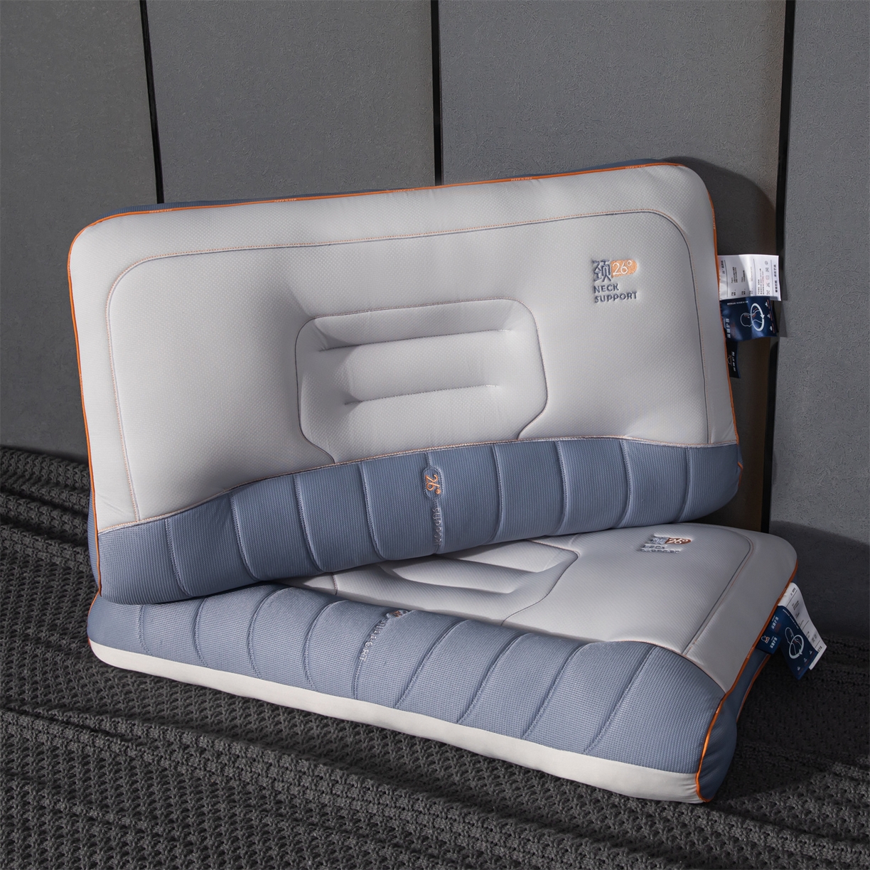 91家纺网 家纺一手货源 找家纺 （总）麦肯锡 2025新款26度颈养牵引枕枕头枕芯单枕芯