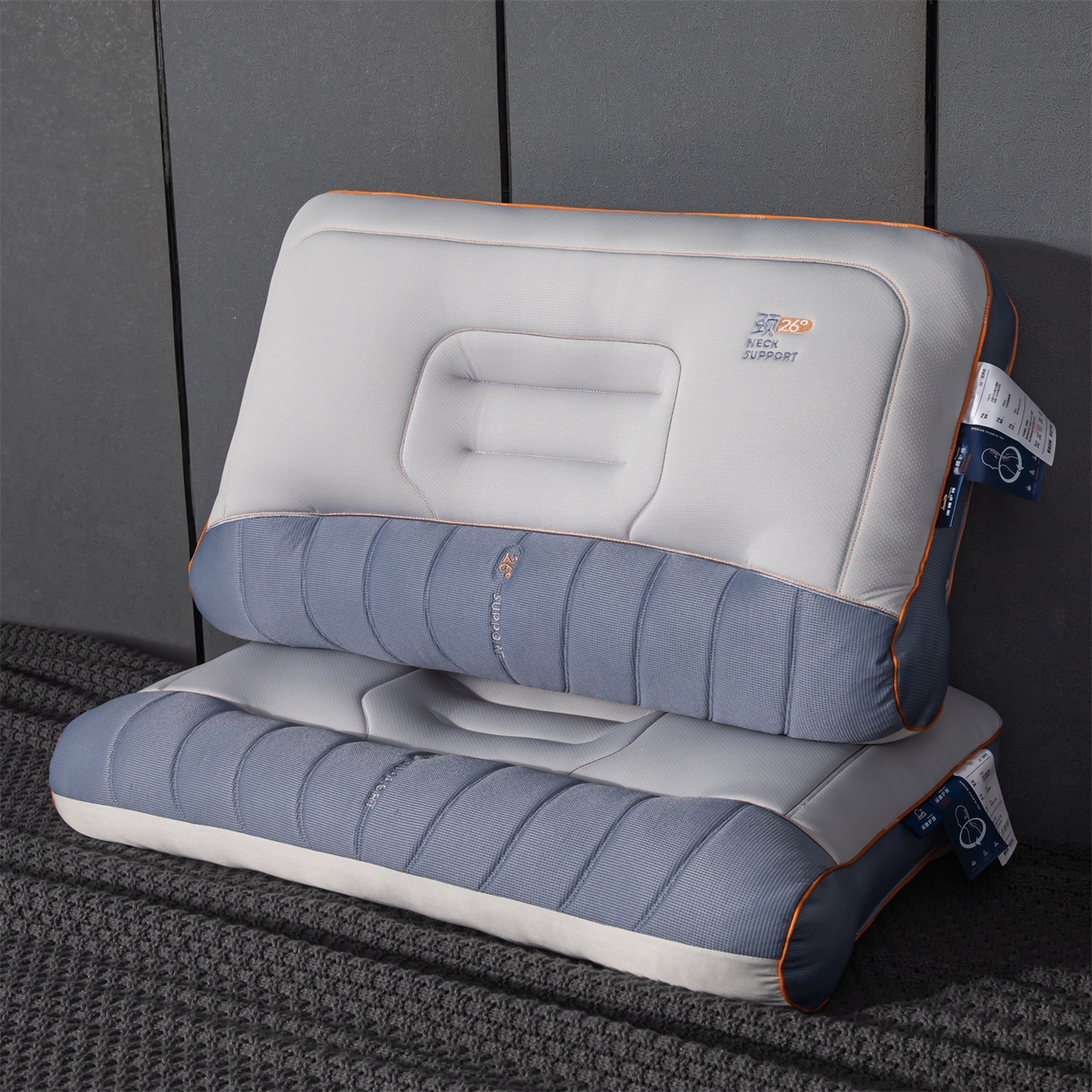 91家纺网 家纺一手货源 找家纺 （总）麦肯锡 2025新款26度颈养牵引枕枕头枕芯单枕芯