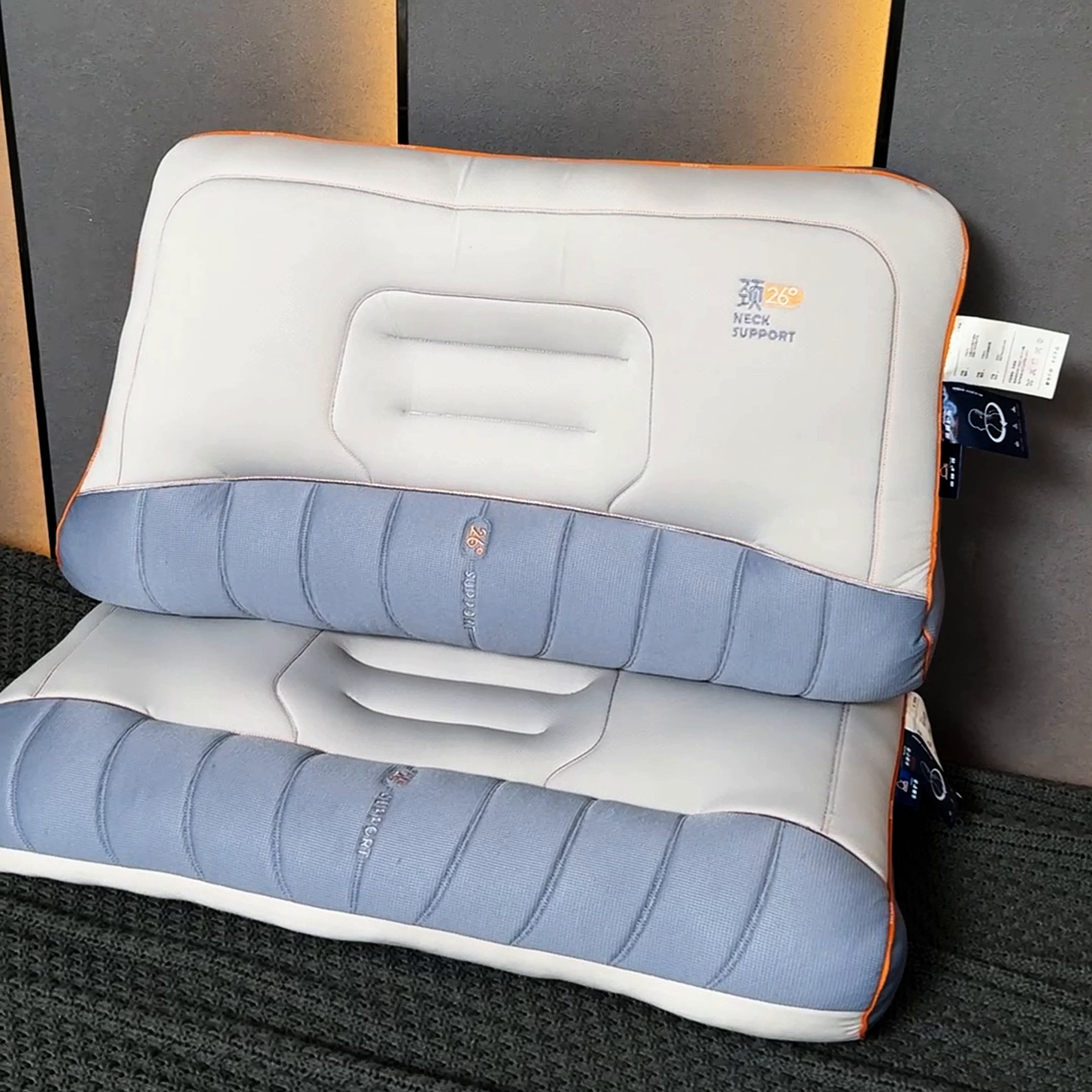 91家纺网 家纺一手货源 找家纺 （总）麦肯锡 2025新款26度颈养牵引枕枕头枕芯单枕芯