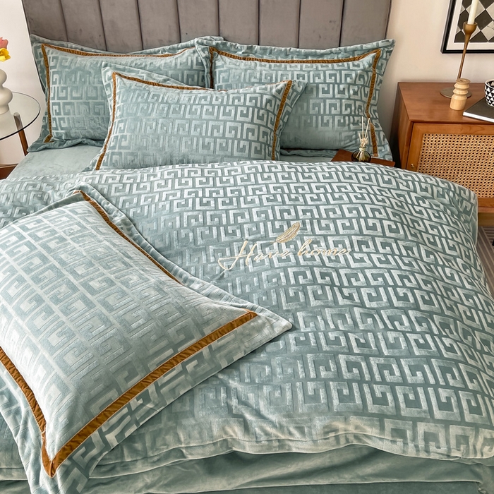 91家纺网 家纺一手货源 找家纺 (总）奥裕2025新款A类婴儿绒牛奶绒四件套梵高系列