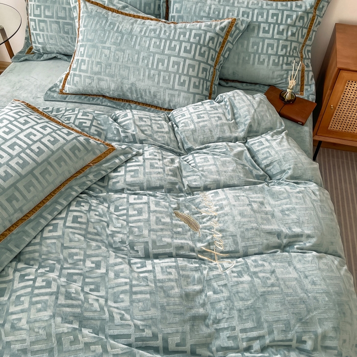 91家纺网 家纺一手货源 找家纺 (总）奥裕2025新款A类婴儿绒牛奶绒四件套梵高系列