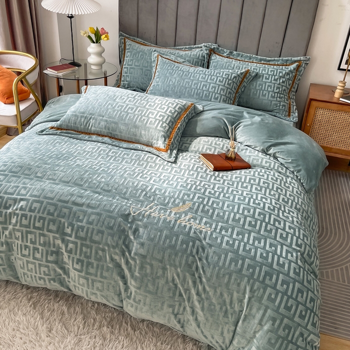 91家纺网 家纺一手货源 找家纺 (总）奥裕2025新款A类婴儿绒牛奶绒四件套梵高系列