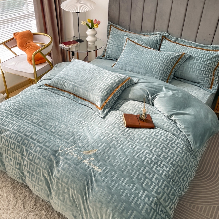 91家纺网 家纺一手货源 找家纺 (总）奥裕2025新款A类婴儿绒牛奶绒四件套梵高系列