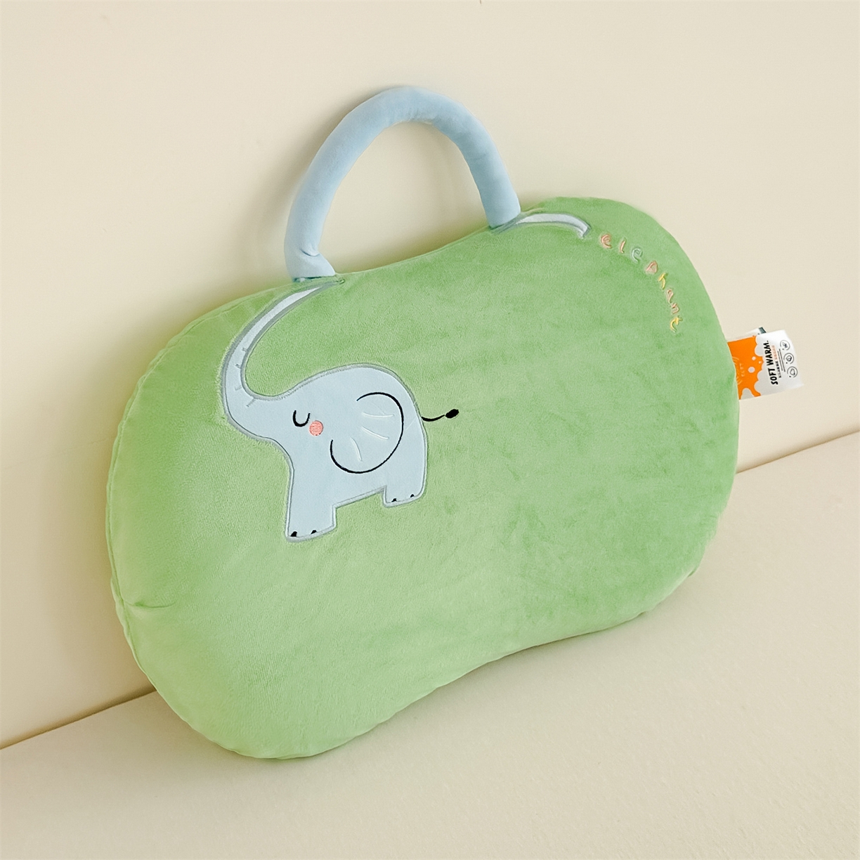 91家纺网 家纺一手货源 找家纺 （总）麦肯锡 2025新款暖绒大象手提猫肚枕枕头枕芯单枕芯