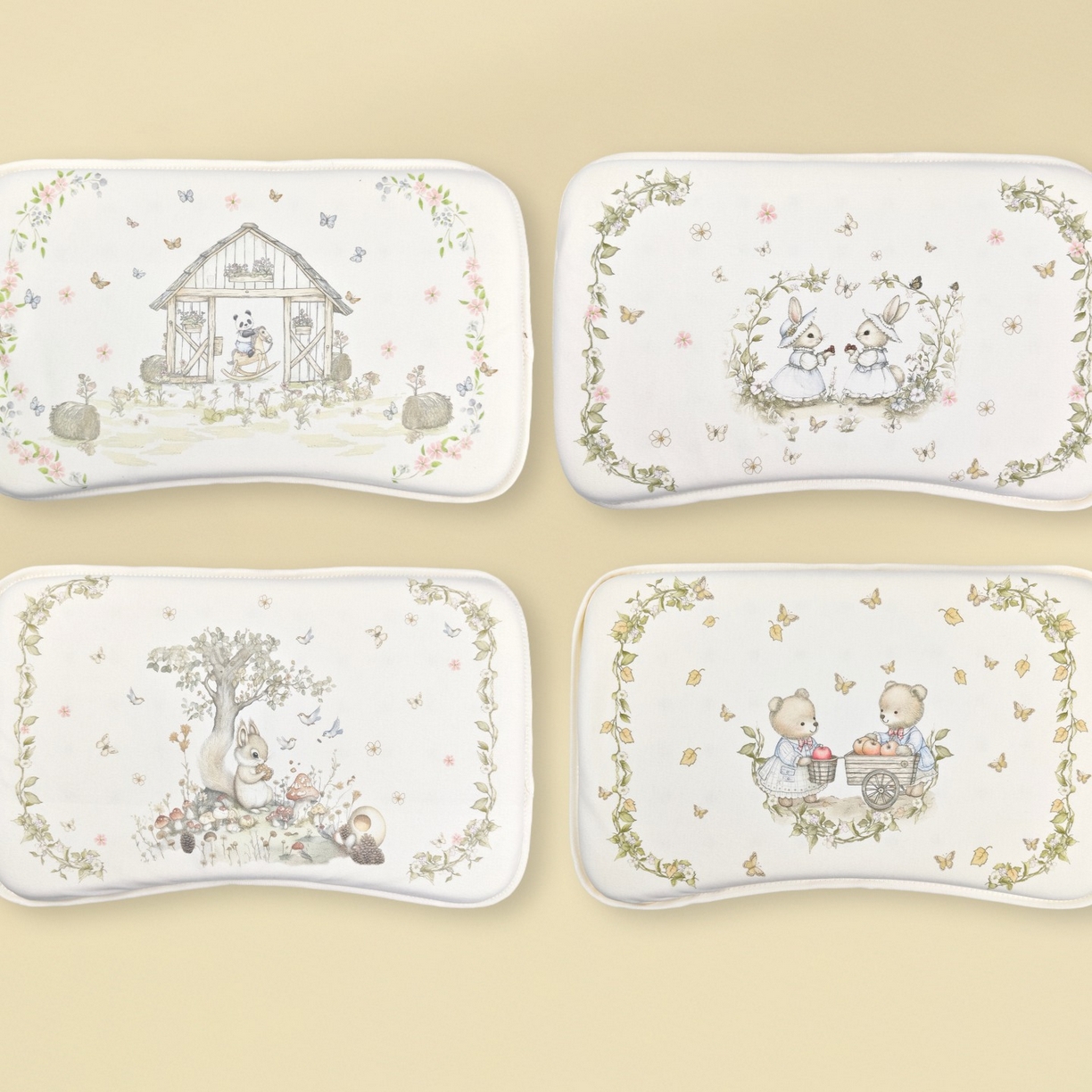 小猫派 2025秋冬印花儿童小八字北欧童话风可水洗亲水棉枕芯（新款9.1号有货） 组合图