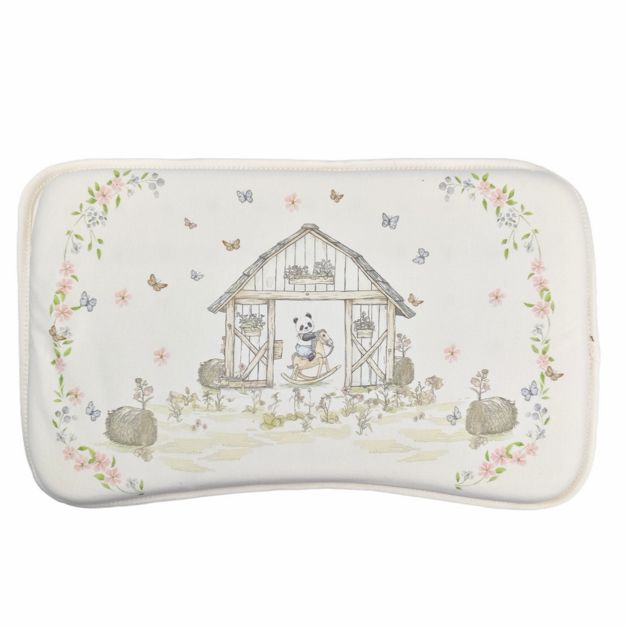 91家纺网 家纺一手货源 找家纺 小猫派 2025秋冬印花儿童小八字北欧童话风可水洗亲水棉枕芯（新款9.1号有货） 熊猫乐园-小八字