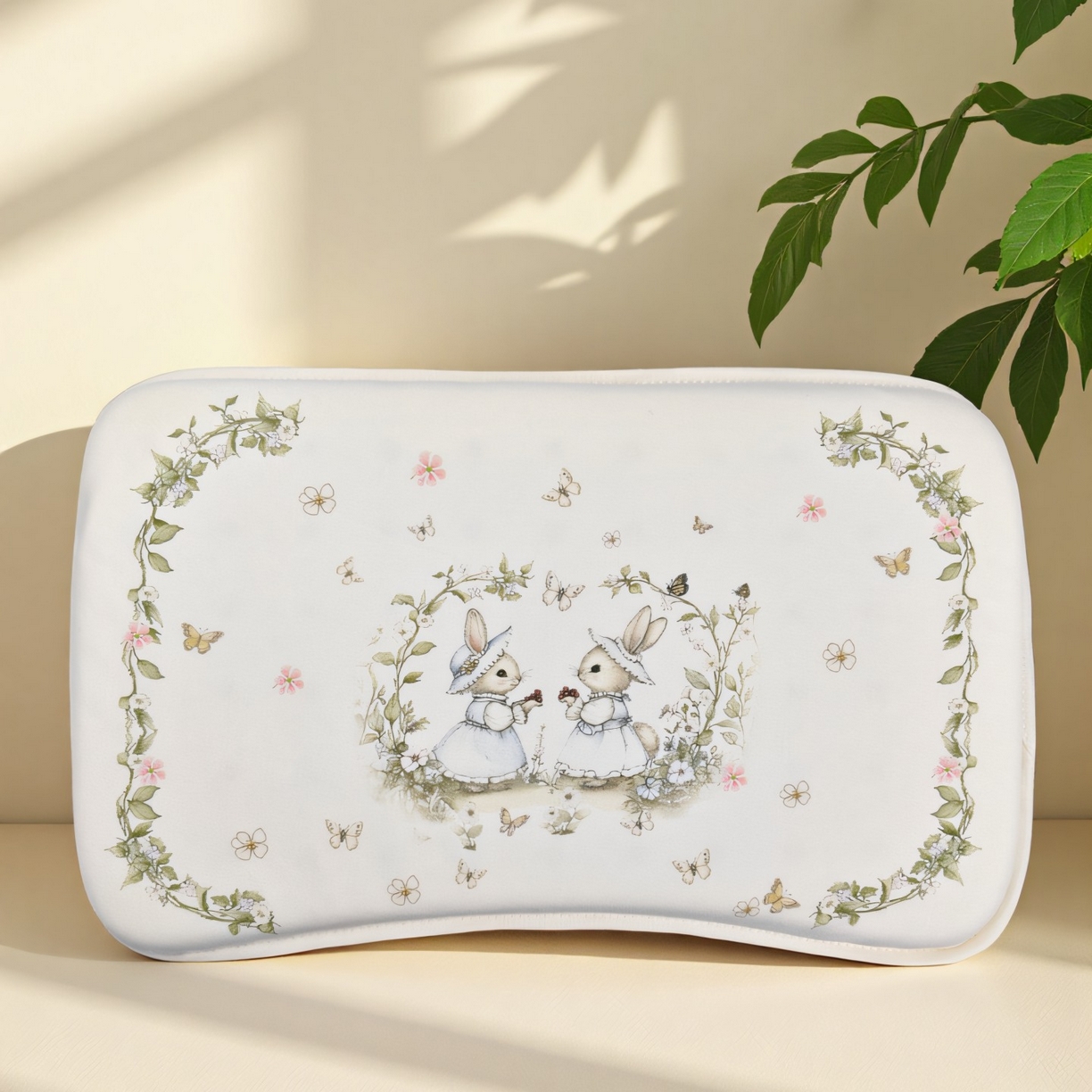 小猫派 2025秋冬印花儿童小八字北欧童话风可水洗亲水棉枕芯（新款9.1号有货） 下午茶兔姐妹-小八字