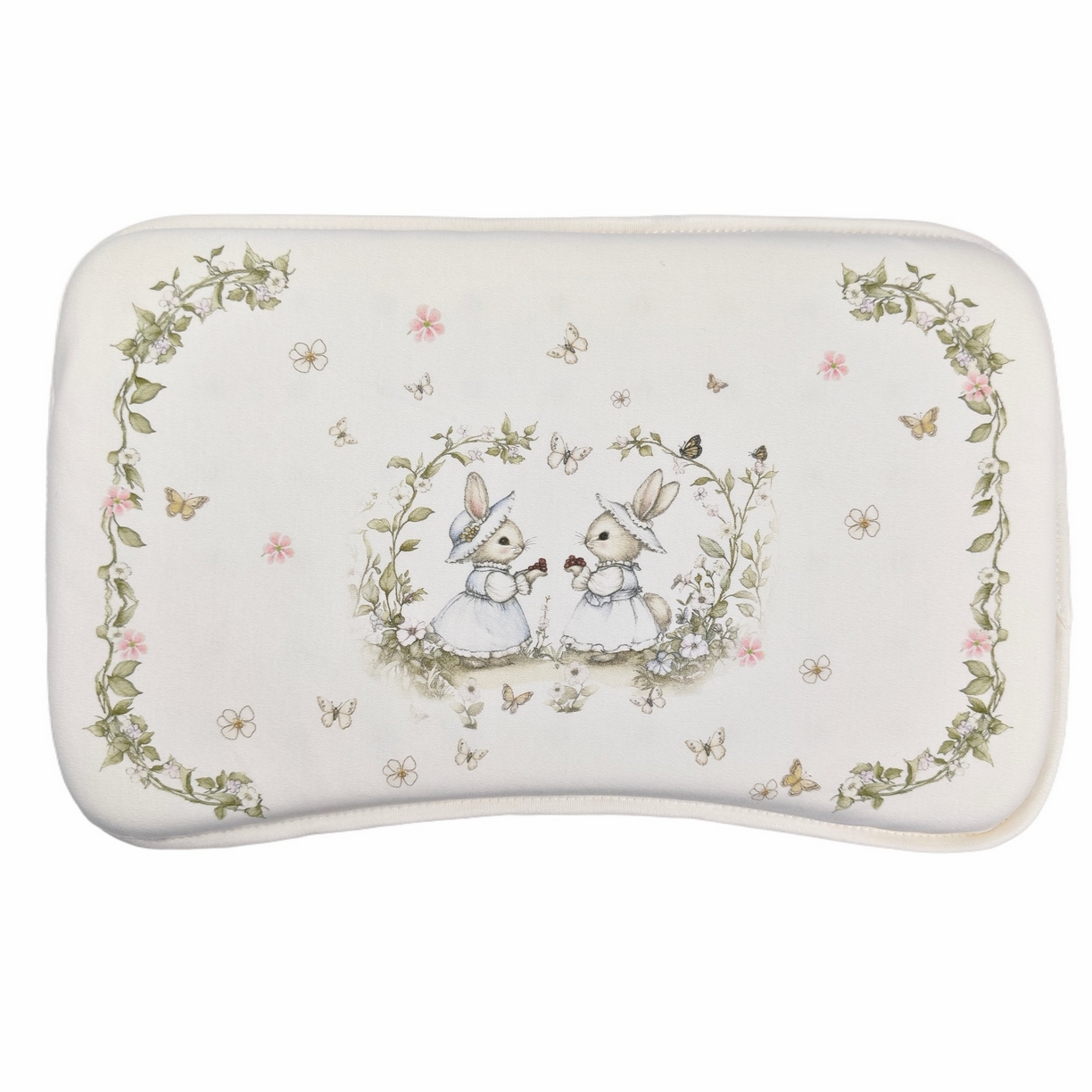 91家纺网 家纺一手货源 找家纺 小猫派 2025秋冬印花儿童小八字北欧童话风可水洗亲水棉枕芯（新款9.1号有货） 下午茶兔姐妹-小八字