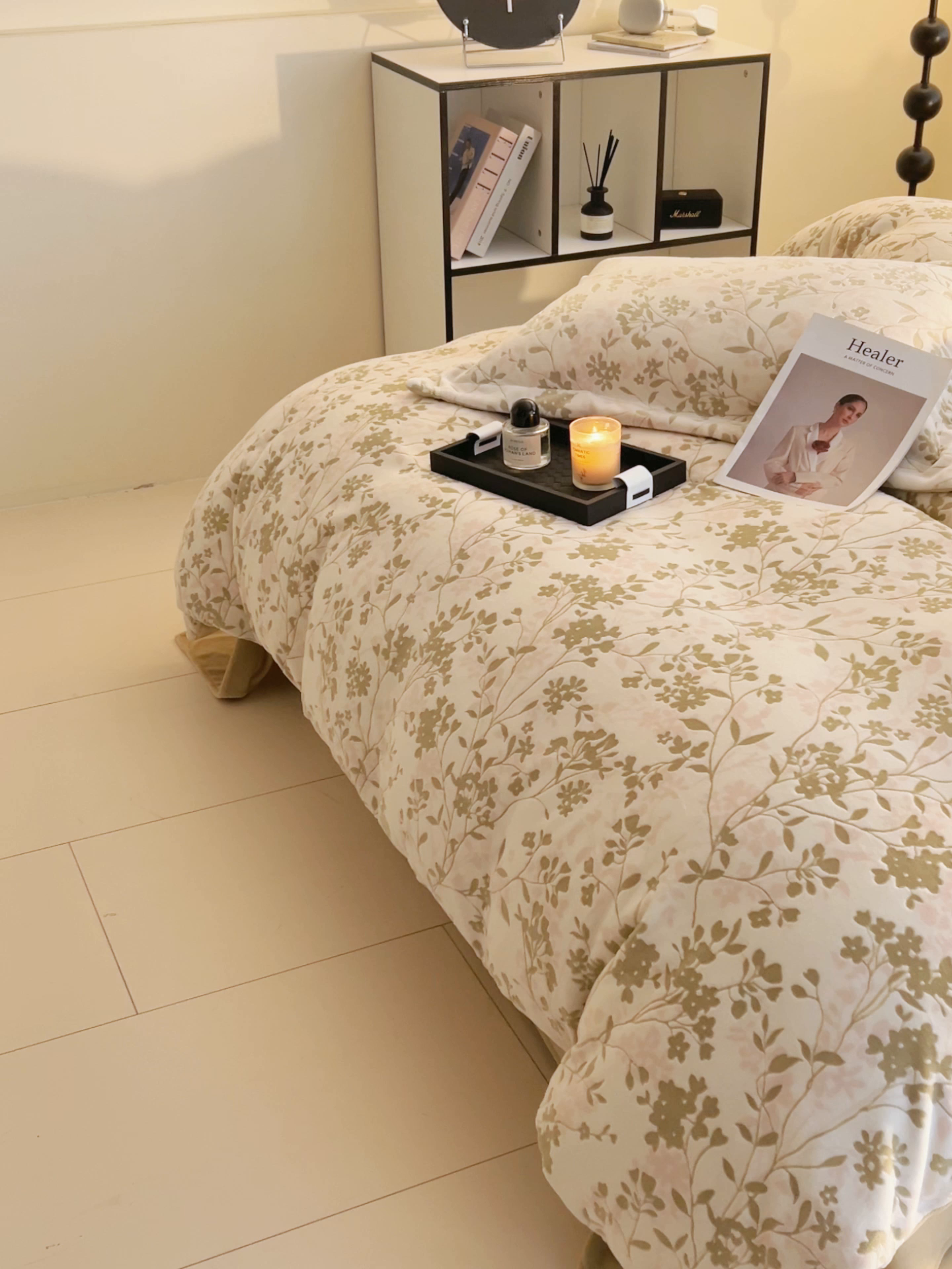 91家纺网 家纺一手货源 找家纺 恒爱家纺 2025新款牛奶绒立体剪花四件套 漫步时光-浅咖