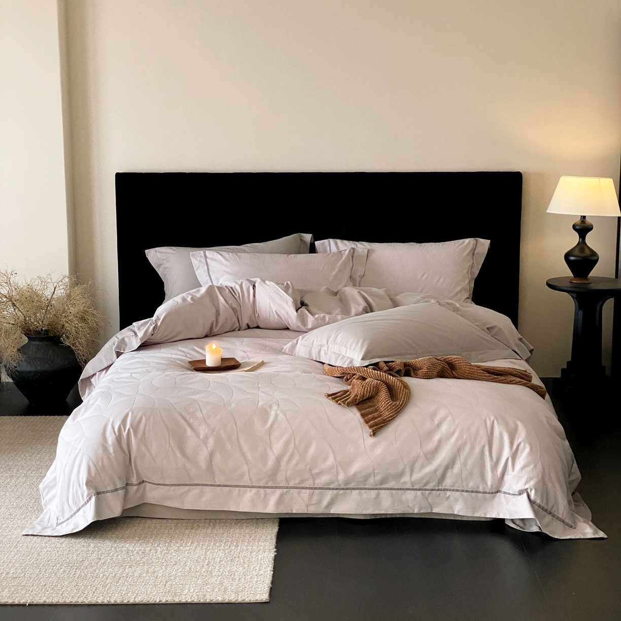 91家纺网 家纺一手货源 找家纺 （总）玉宇阁家居 2025新款色织空气大提花磨毛四件套-工艺款