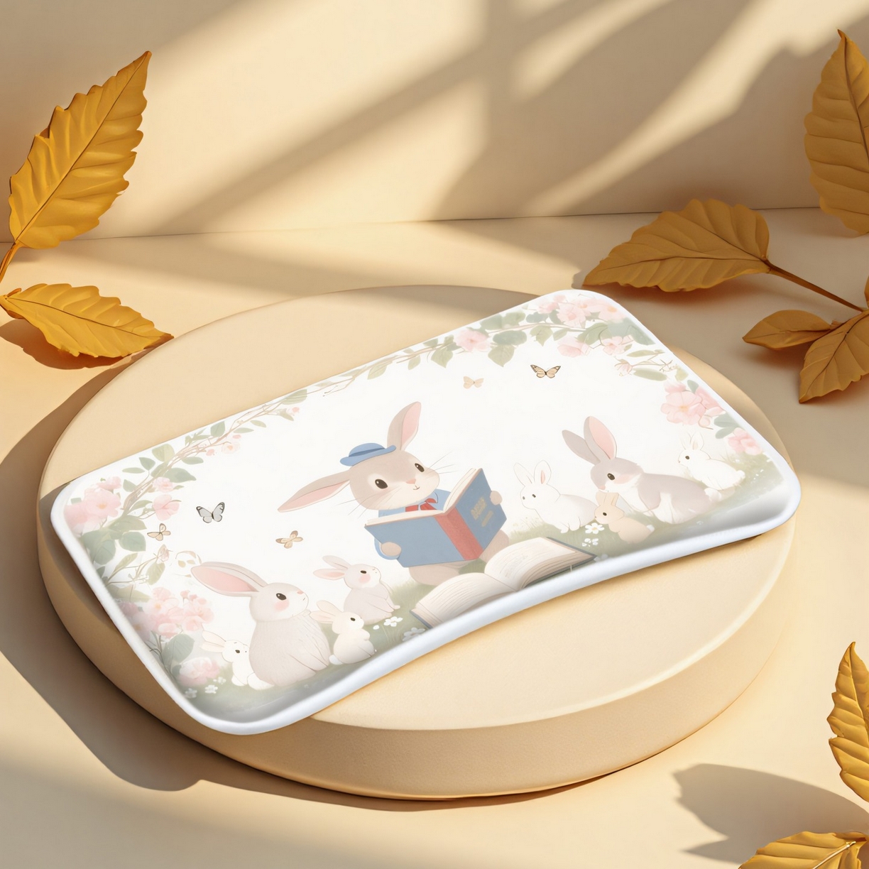 91家纺网 家纺一手货源 找家纺 小猫派 2025秋冬印花儿童小八字宫崎骏风可水洗亲水棉枕芯（新款9.1号有货）（新款9.1号有货） 学霸小兔-小八字