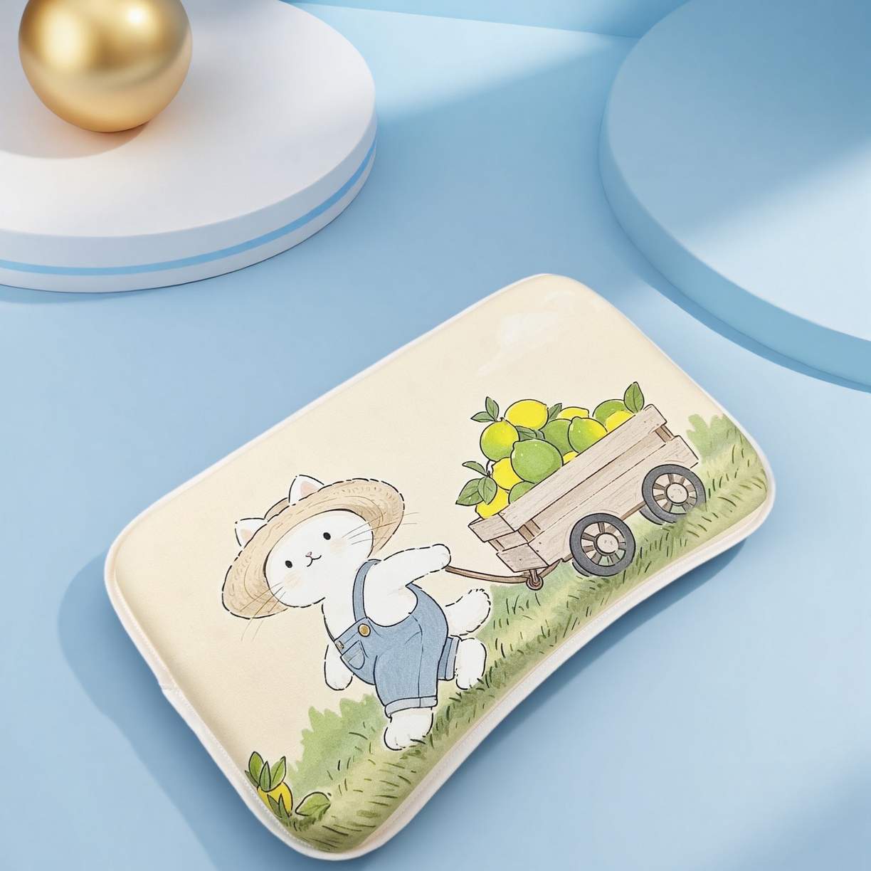 91家纺网 家纺一手货源 找家纺 小猫派 2025秋冬印花儿童小八字宫崎骏风可水洗亲水棉枕芯（新款9.1号有货）（新款9.1号有货） 柠檬小兔-小八字