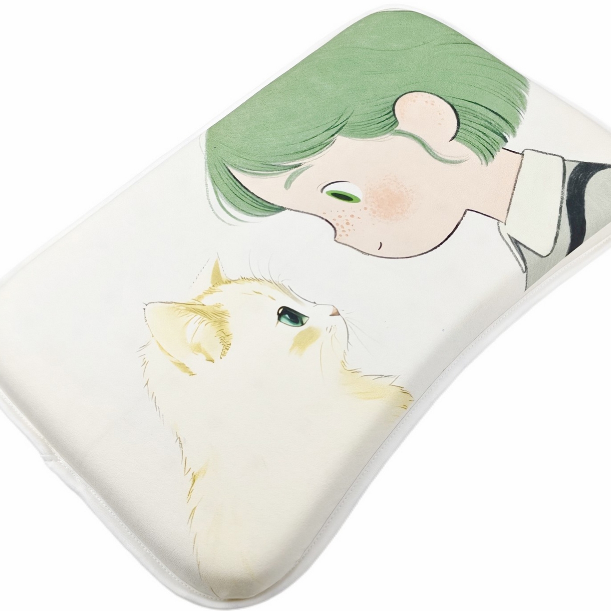 91家纺网 家纺一手货源 找家纺 小猫派 2025秋冬印花儿童小八字宫崎骏风可水洗亲水棉枕芯（新款9.1号有货）（新款9.1号有货） 绿宝石-小八字