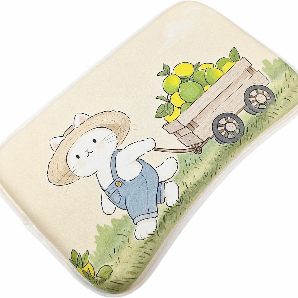 91家纺网 家纺一手货源 找家纺 小猫派 2025秋冬印花儿童小八字宫崎骏风可水洗亲水棉枕芯（新款9.1号有货）（新款9.1号有货） 柠檬小兔-小八字