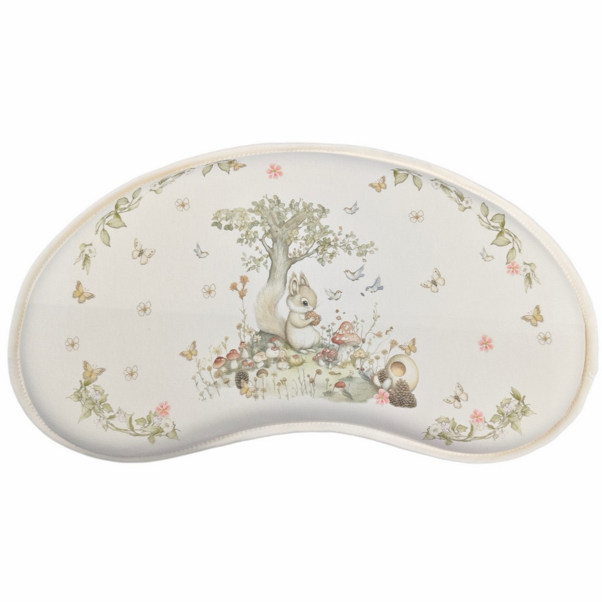 91家纺网 家纺一手货源 找家纺 小猫派 2025秋冬月牙型北欧风儿童枕可水洗亲水棉枕芯 惬意松鼠